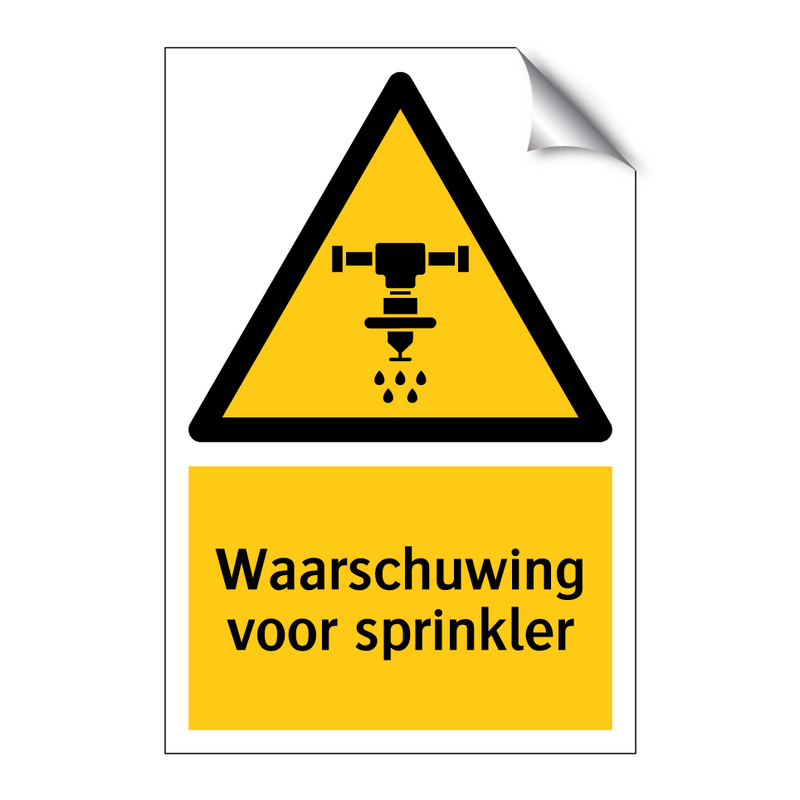 Waarschuwing voor sprinkler