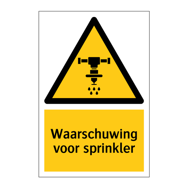 Waarschuwing voor sprinkler