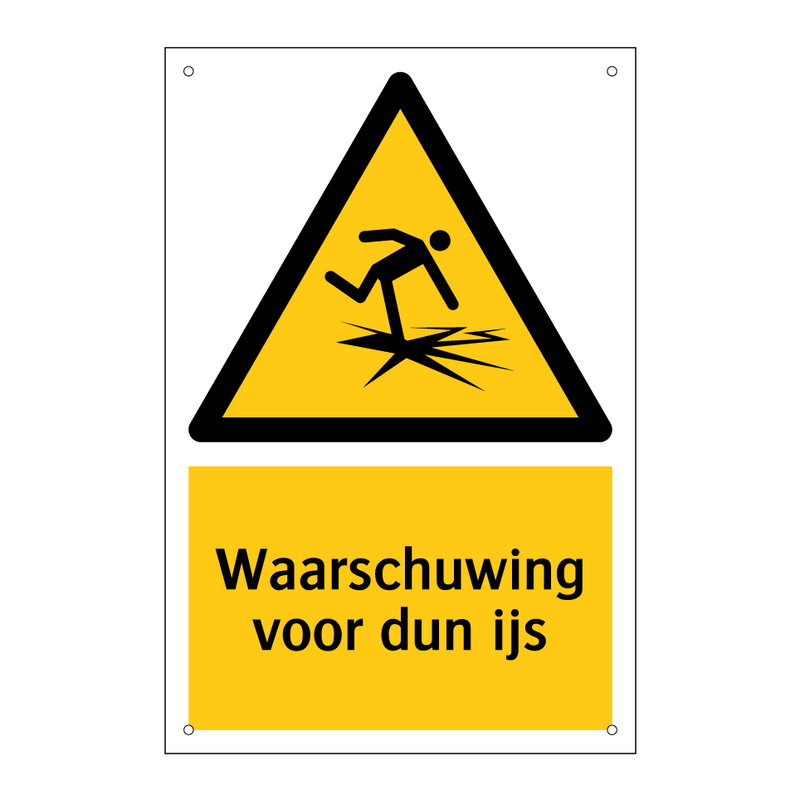 Waarschuwing voor dun ijs