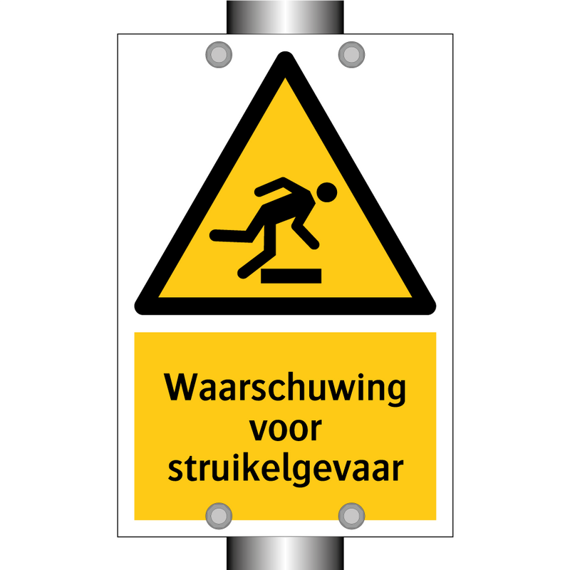 Waarschuwing voor struikelgevaar