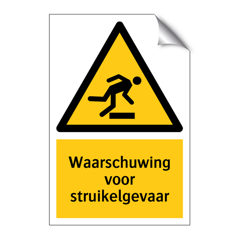 Waarschuwing voor struikelgevaar