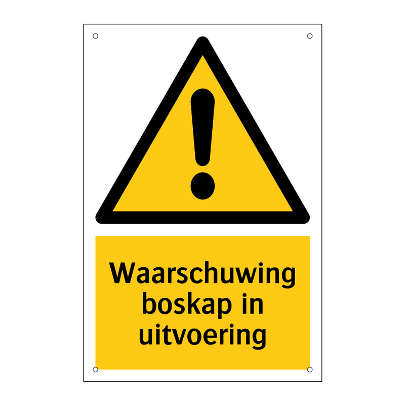 Waarschuwing boskap in uitvoering