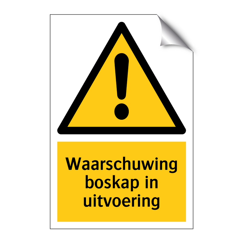 Waarschuwing boskap in uitvoering