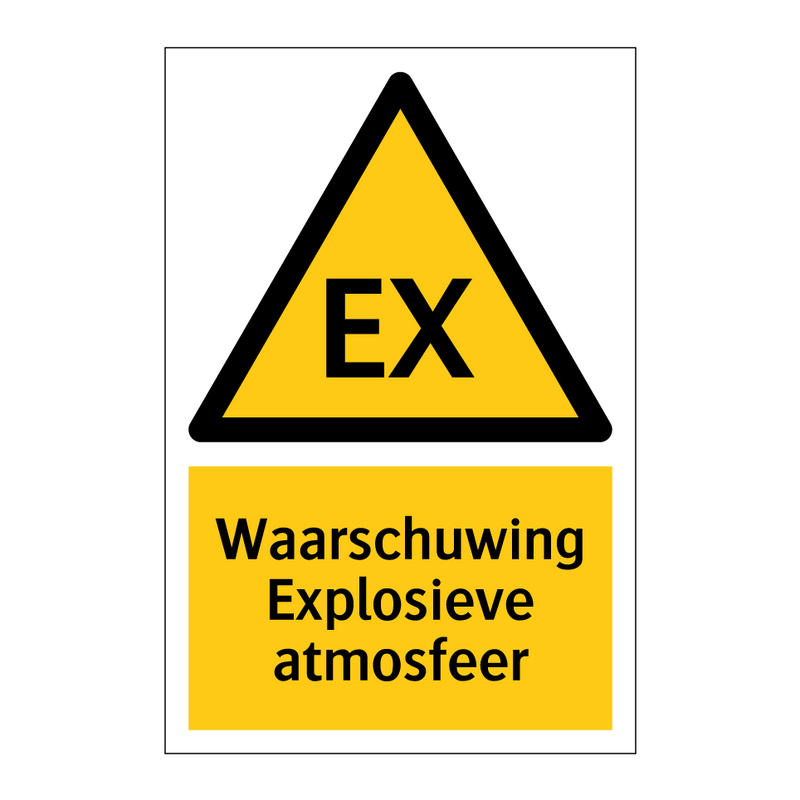 Waarschuwing Explosieve atmosfeer