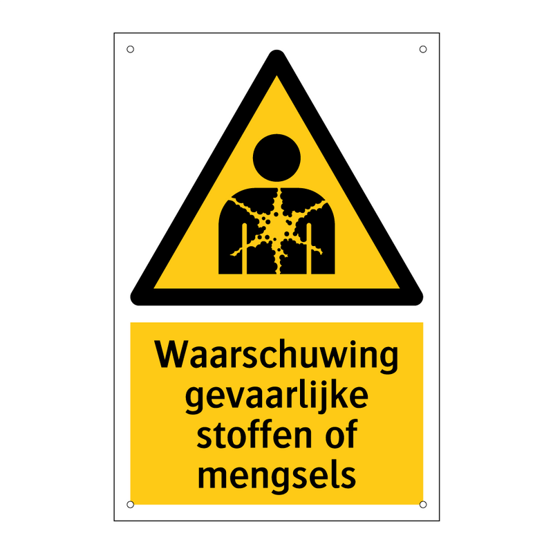 Waarschuwing gevaarlijke stoffen of mengsels