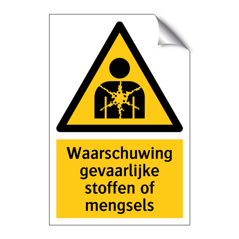 Waarschuwing gevaarlijke stoffen of mengsels