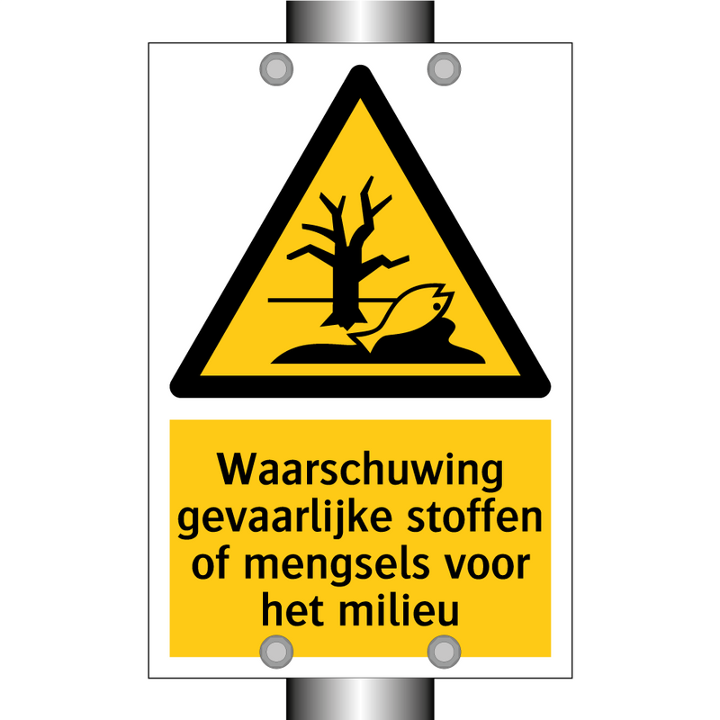 Waarschuwing gevaarlijke stoffen of mengsels voor het milieu