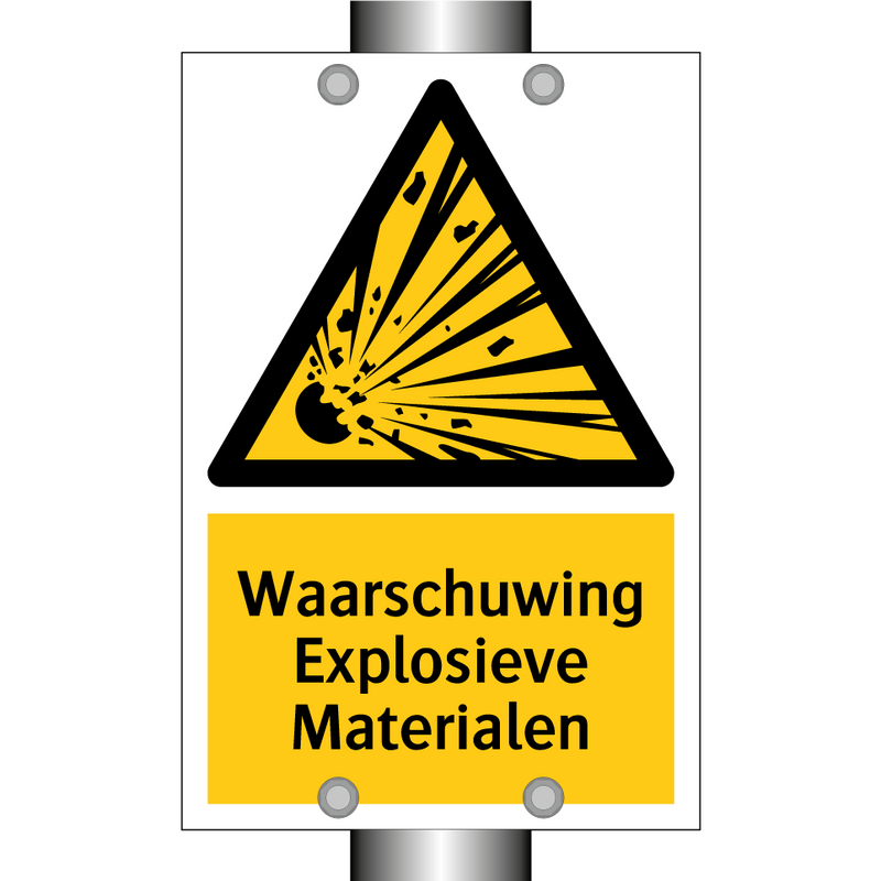 Waarschuwing Explosieve Materialen