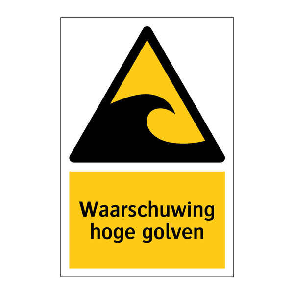 Waarschuwing hoge golven