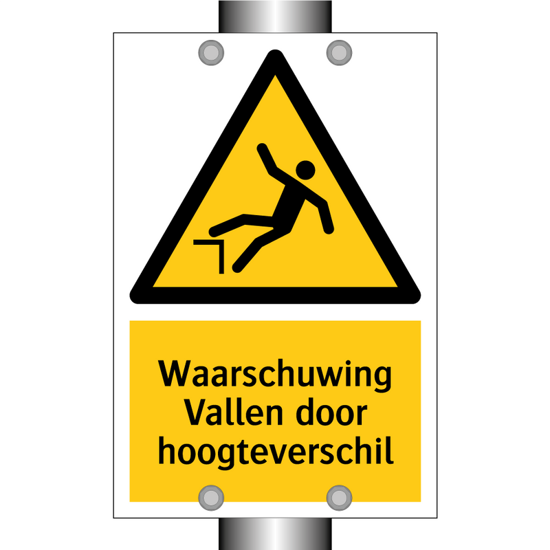 Waarschuwing Vallen door hoogteverschil