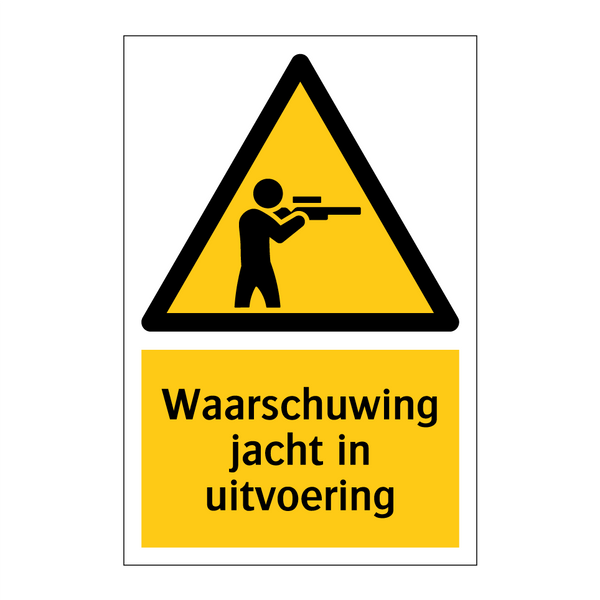 Waarschuwing jacht in uitvoering