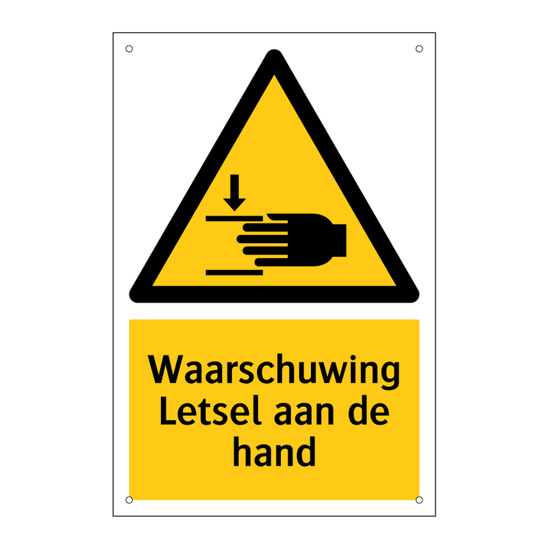 Waarschuwing Letsel aan de hand