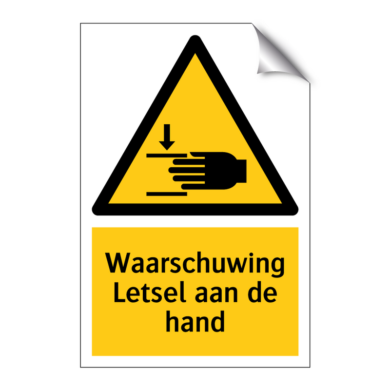 Waarschuwing Letsel aan de hand