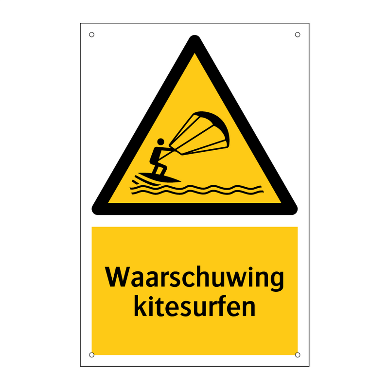 Waarschuwing kitesurfen