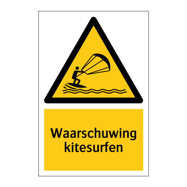 Waarschuwing kitesurfen