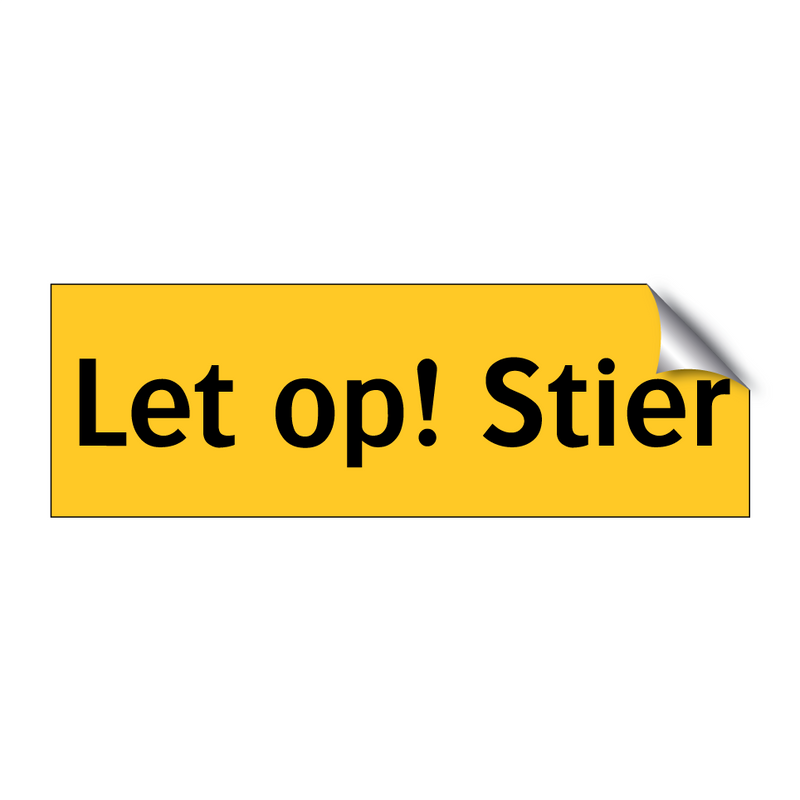 Let op! Stier & Let op! Stier & Let op! Stier & Let op! Stier