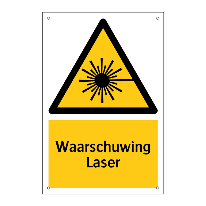 Waarschuwing Laser