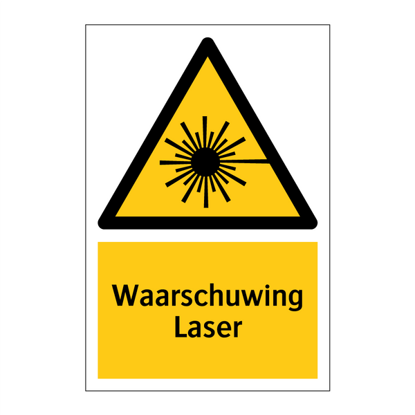 Waarschuwing Laser