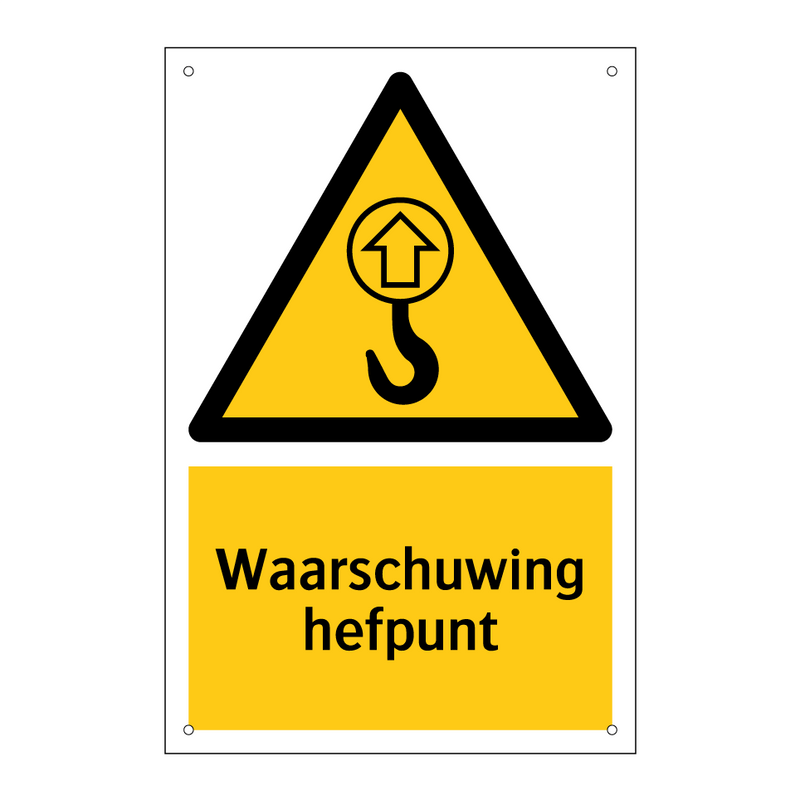 Waarschuwing hefpunt