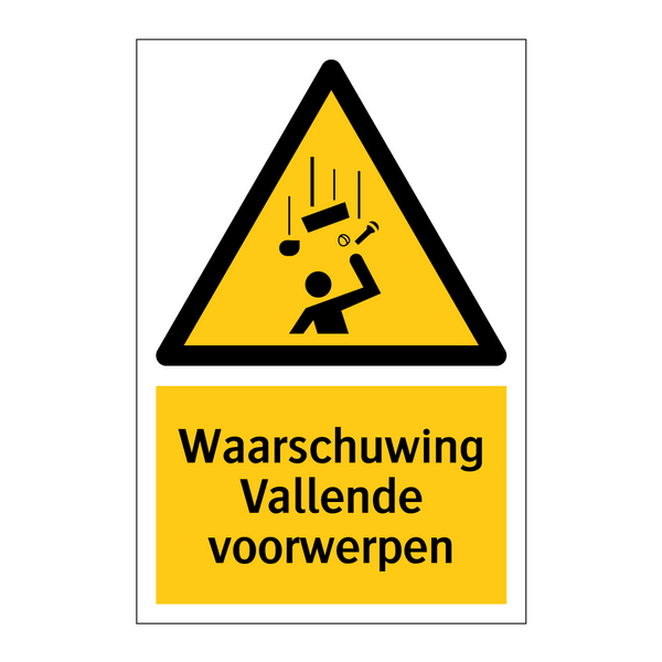 Waarschuwing Vallende voorwerpen