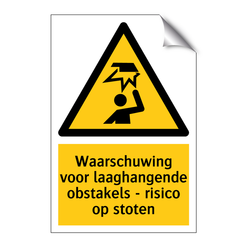 Waarschuwing voor laaghangende obstakels - risico op stoten