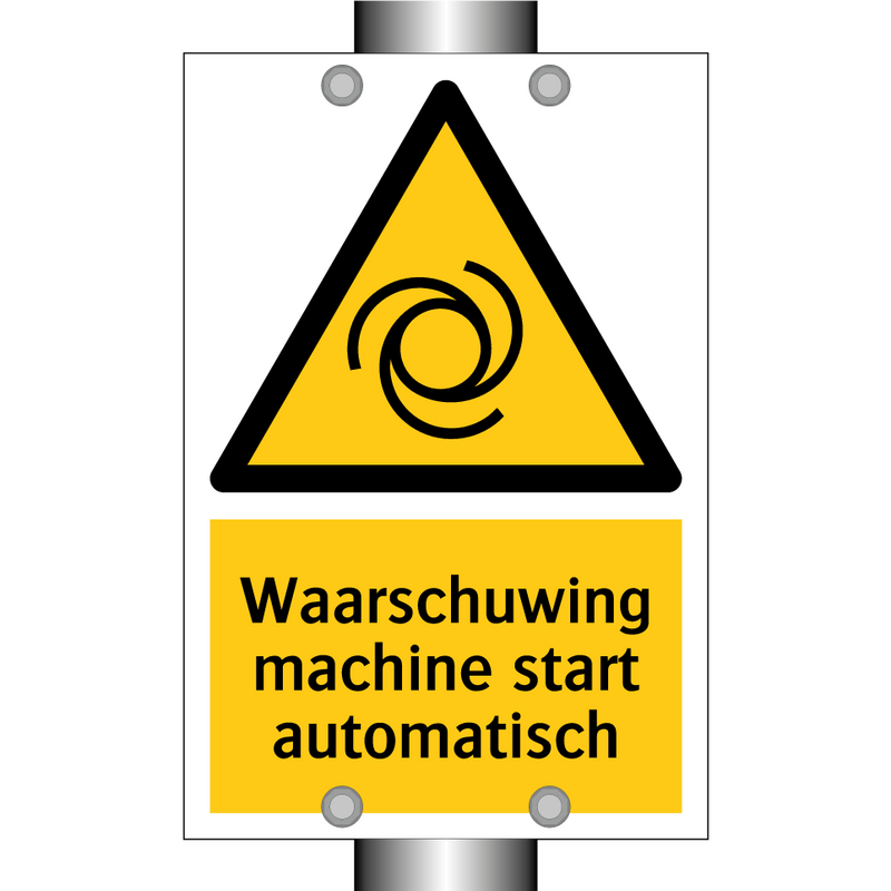 Waarschuwing machine start automatisch