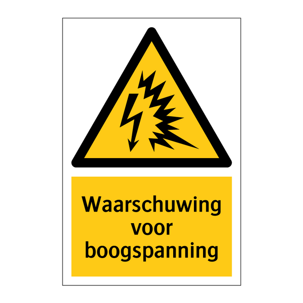 Waarschuwing voor boogspanning