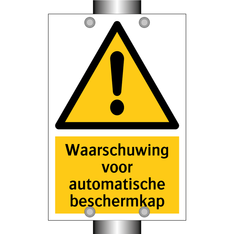 Waarschuwing voor automatische beschermkap