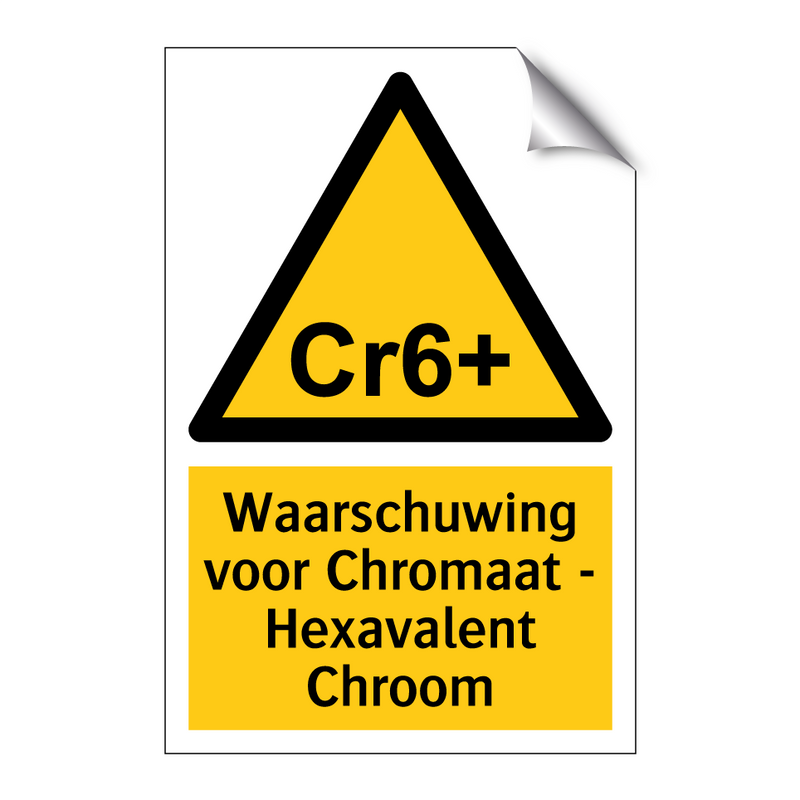 Waarschuwing voor Chromaat - Hexavalent Chroom