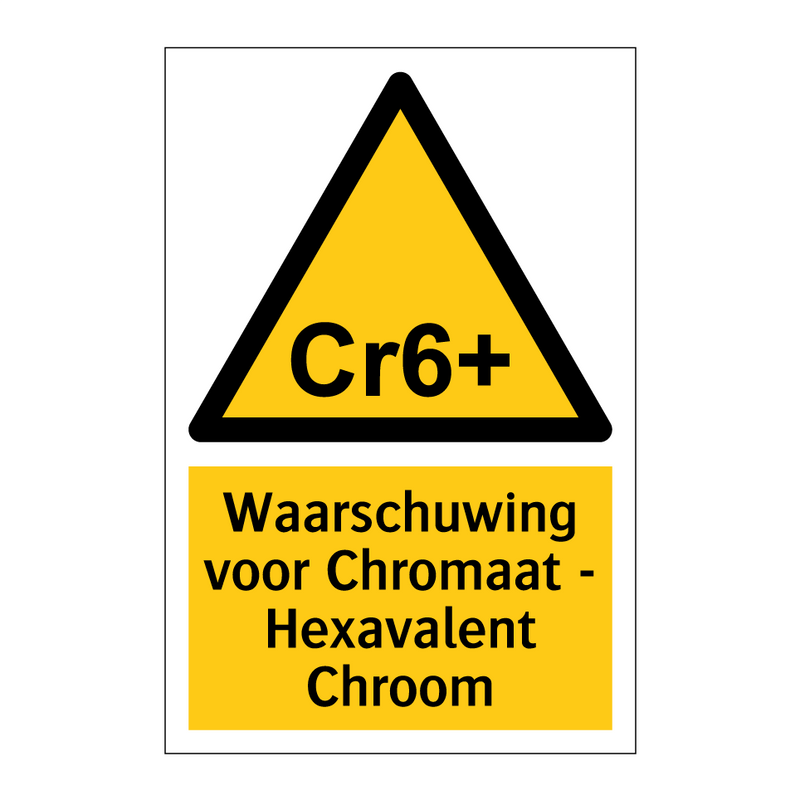 Waarschuwing voor Chromaat - Hexavalent Chroom