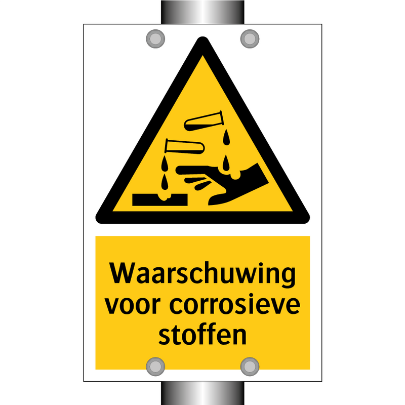 Waarschuwing voor corrosieve stoffen