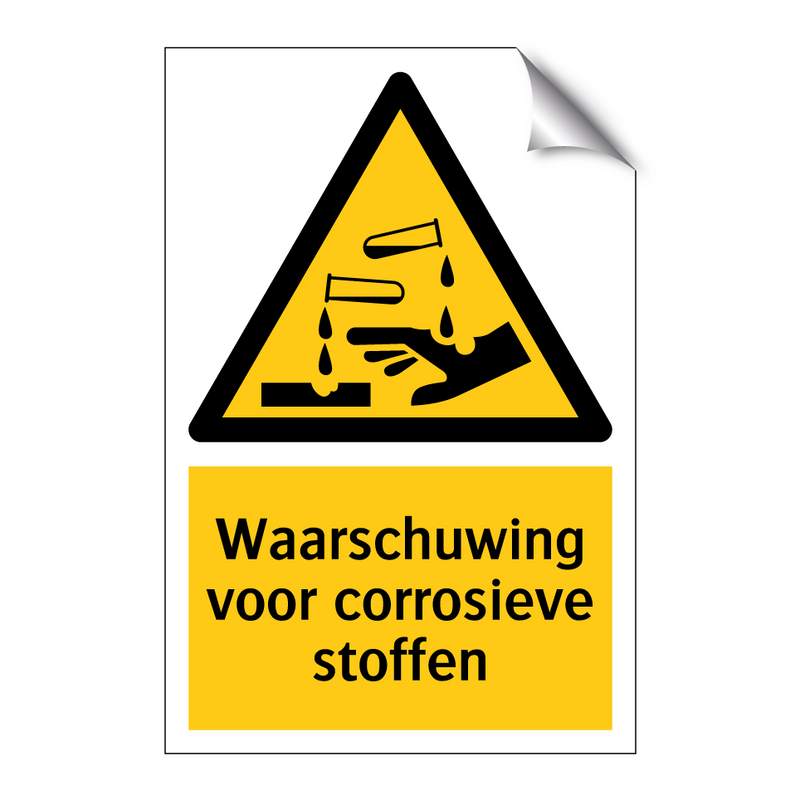 Waarschuwing voor corrosieve stoffen