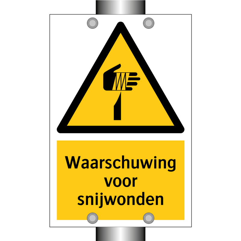 Waarschuwing voor snijwonden