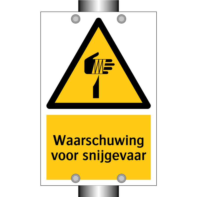 Waarschuwing voor snijgevaar