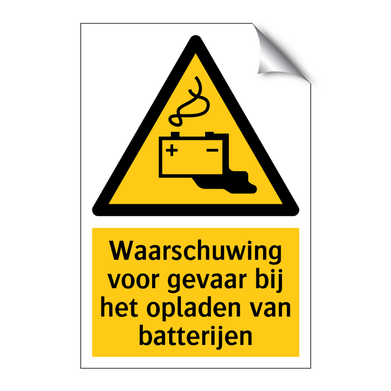 Waarschuwing voor gevaar bij het opladen van batterijen