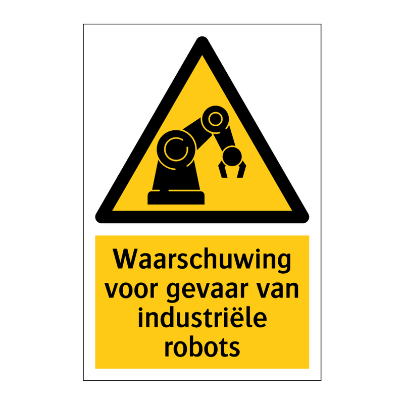 Waarschuwing voor gevaar van industriële robots