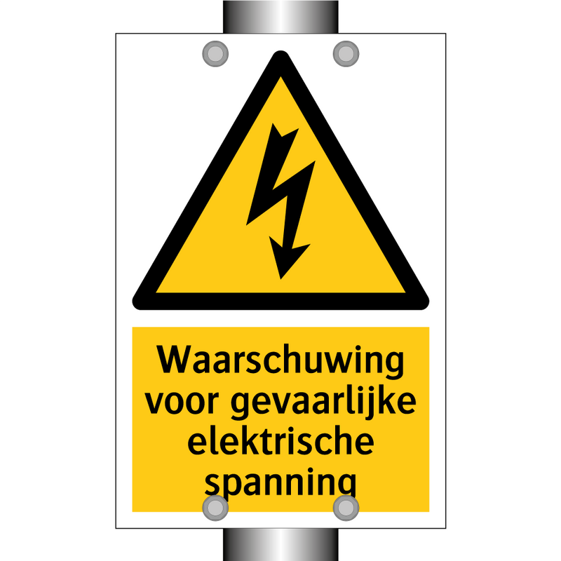 Waarschuwing voor gevaarlijke elektrische spanning