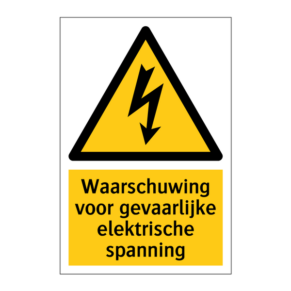 Waarschuwing voor gevaarlijke elektrische spanning