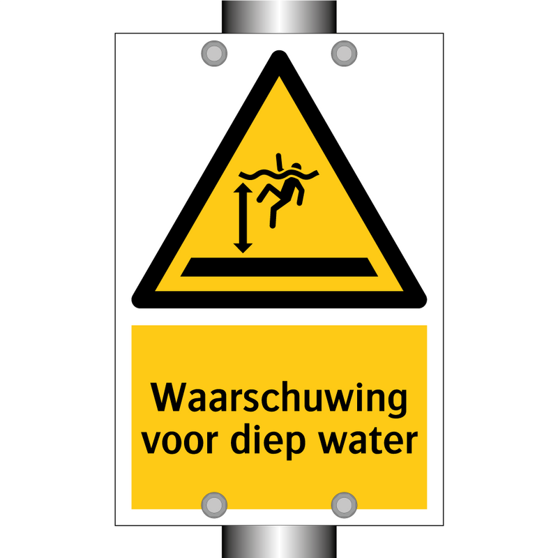 Waarschuwing voor diep water