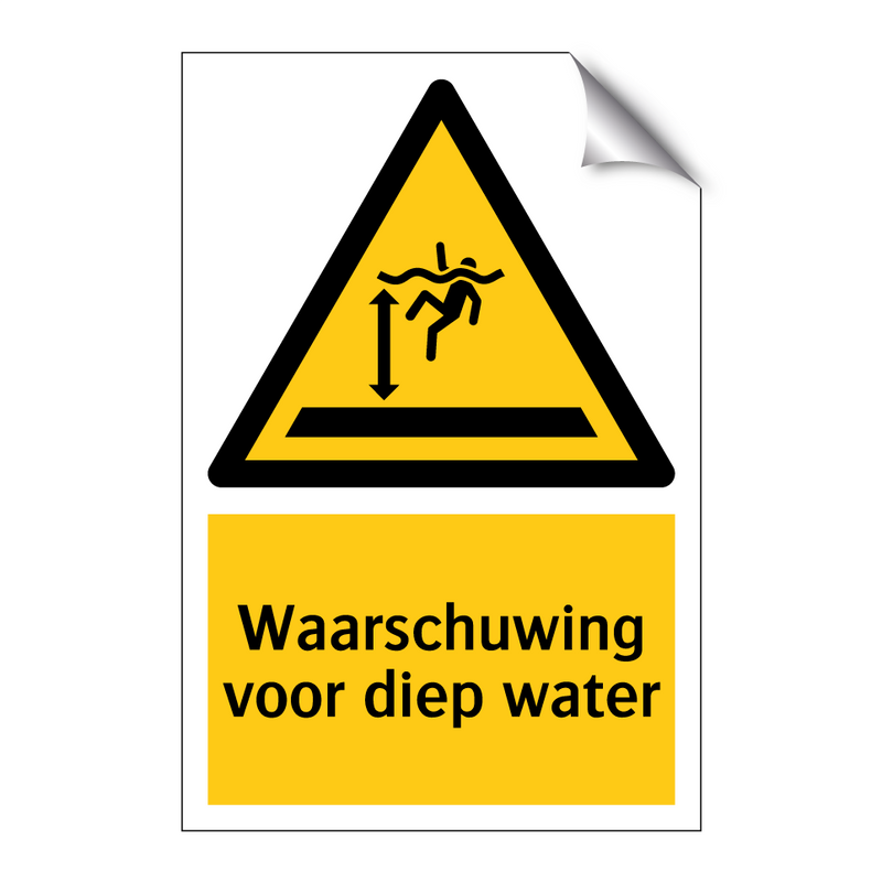 Waarschuwing voor diep water