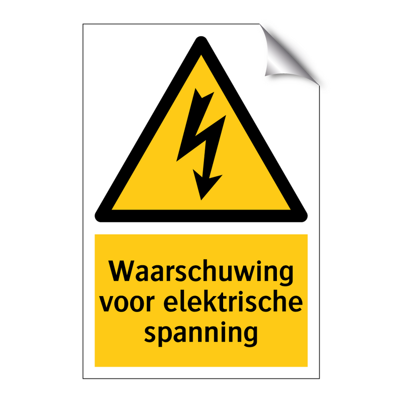 Waarschuwing voor elektrische spanning