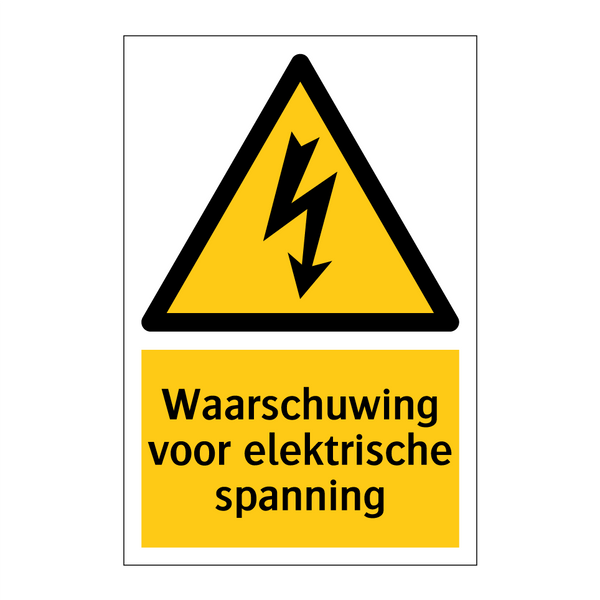 Waarschuwing voor elektrische spanning