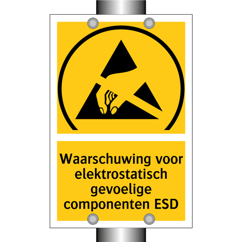 Waarschuwing voor elektrostatisch gevoelige componenten ESD