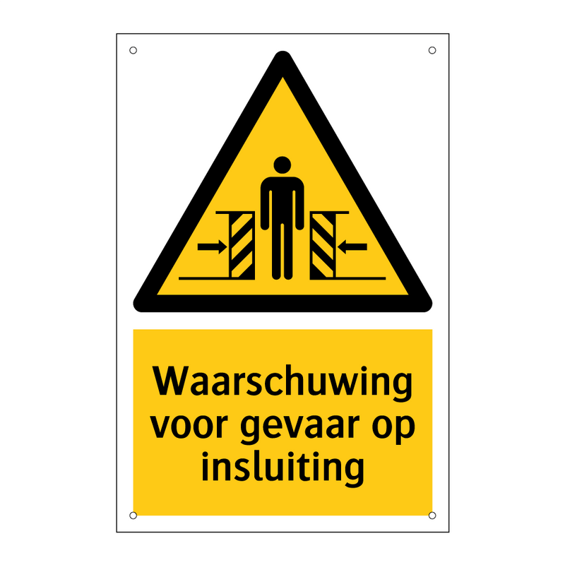 Waarschuwing voor gevaar op insluiting