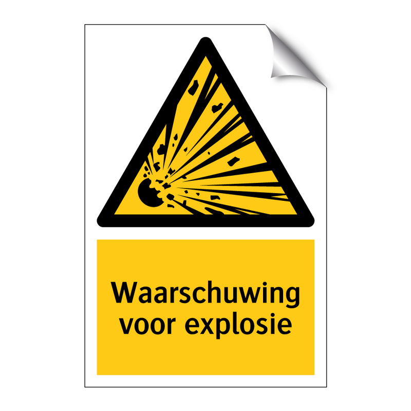 Waarschuwing voor explosie