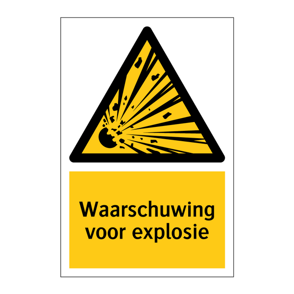 Waarschuwing voor explosie