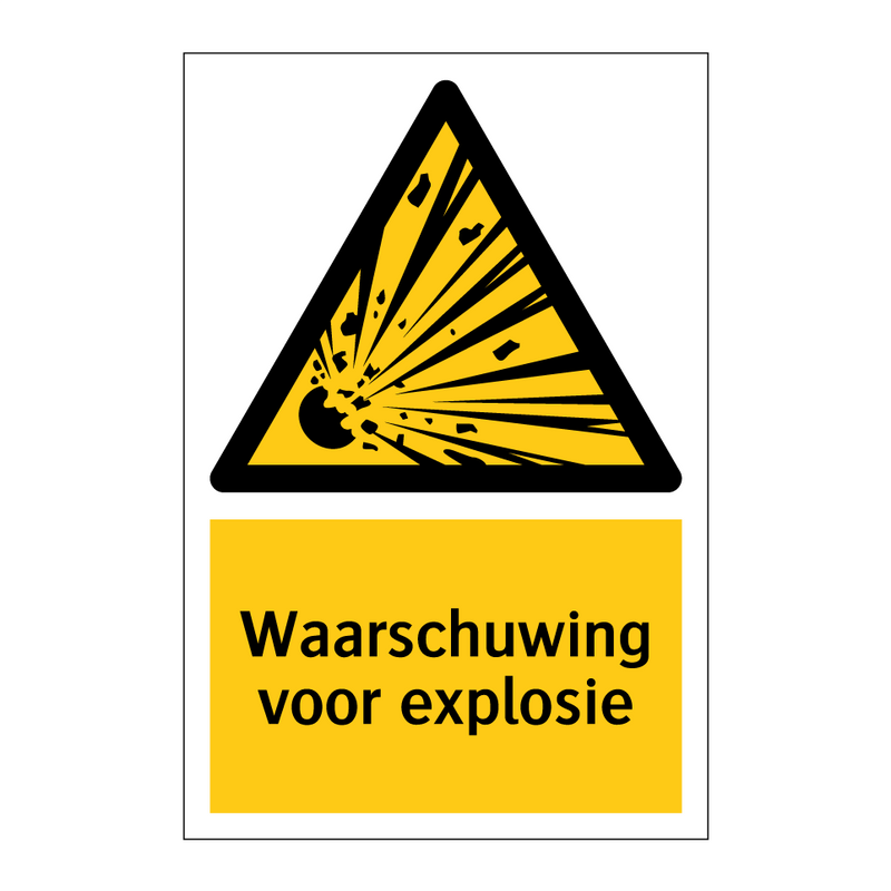 Waarschuwing voor explosie