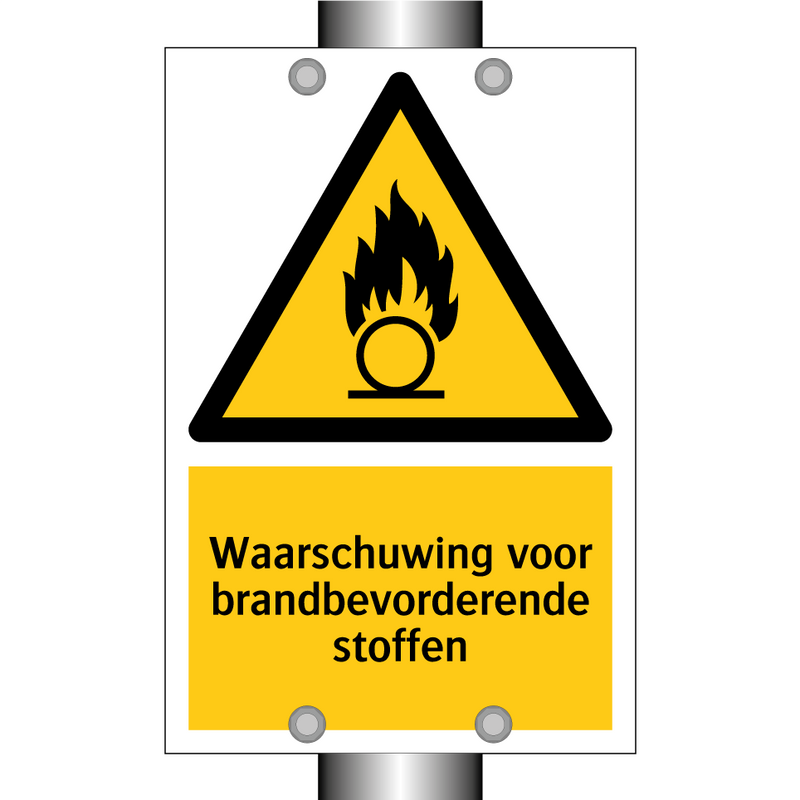 Waarschuwing voor brandbevorderende stoffen