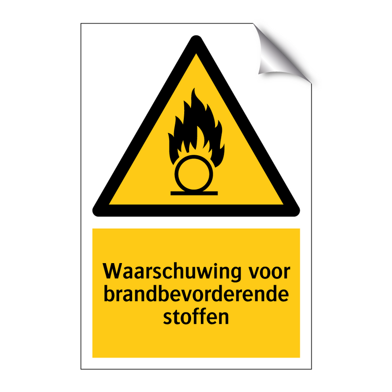 Waarschuwing voor brandbevorderende stoffen