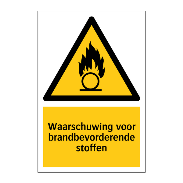 Waarschuwing voor brandbevorderende stoffen